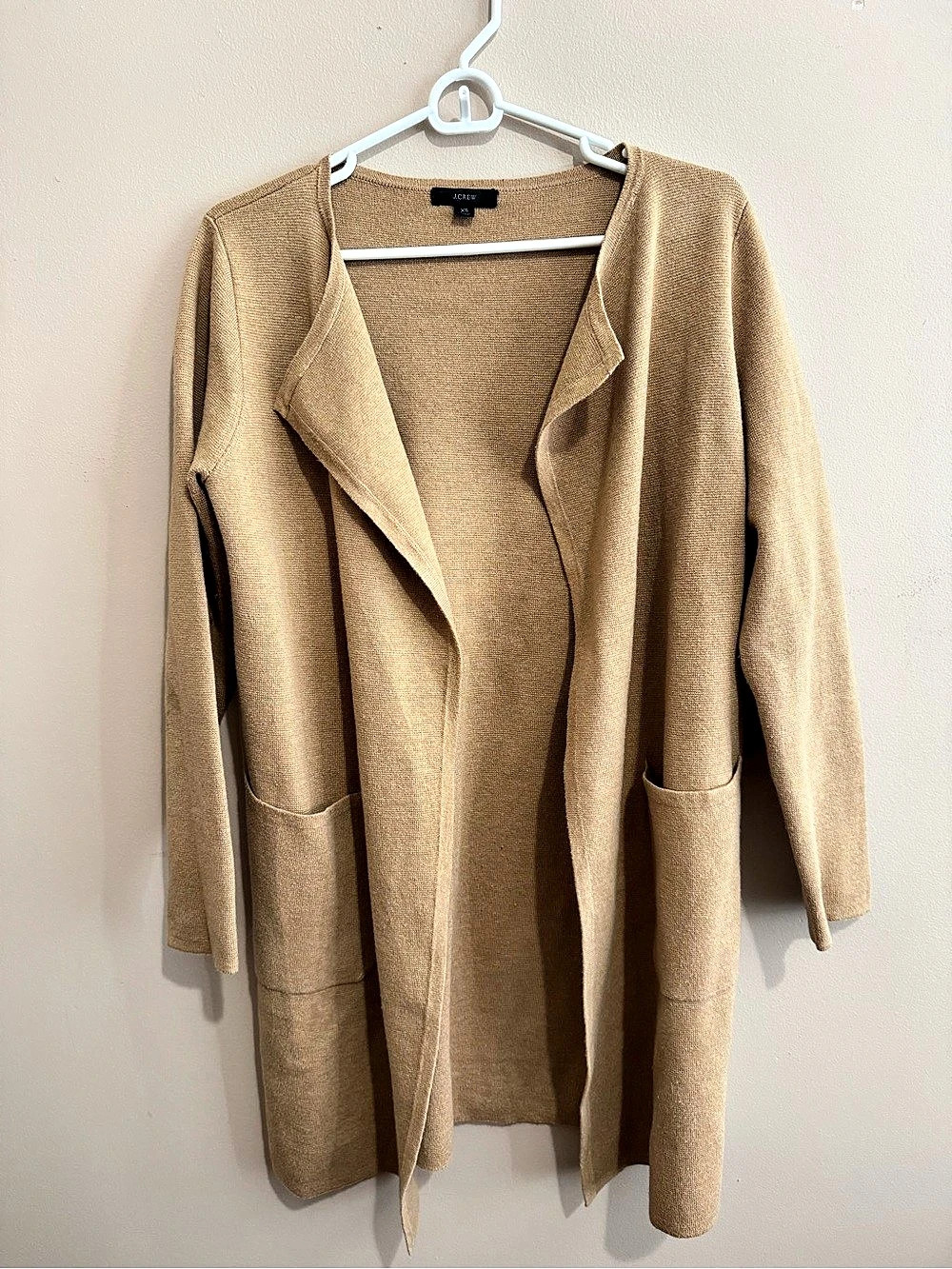 J.Crew Sophie Open-Front Sweater-Blazer in Brown